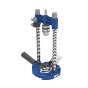 Kreg Drill Guide Pro portable drill guide with angle-adjustable columns, chuck mount, and dust collection adapter for accurate hole drilling on woodworking projects