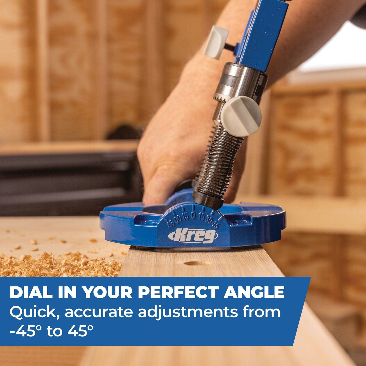 Kreg Drill Guide Pro Portable Drill Guide with Adjustable Angle and Dust Collection (KDG6500)