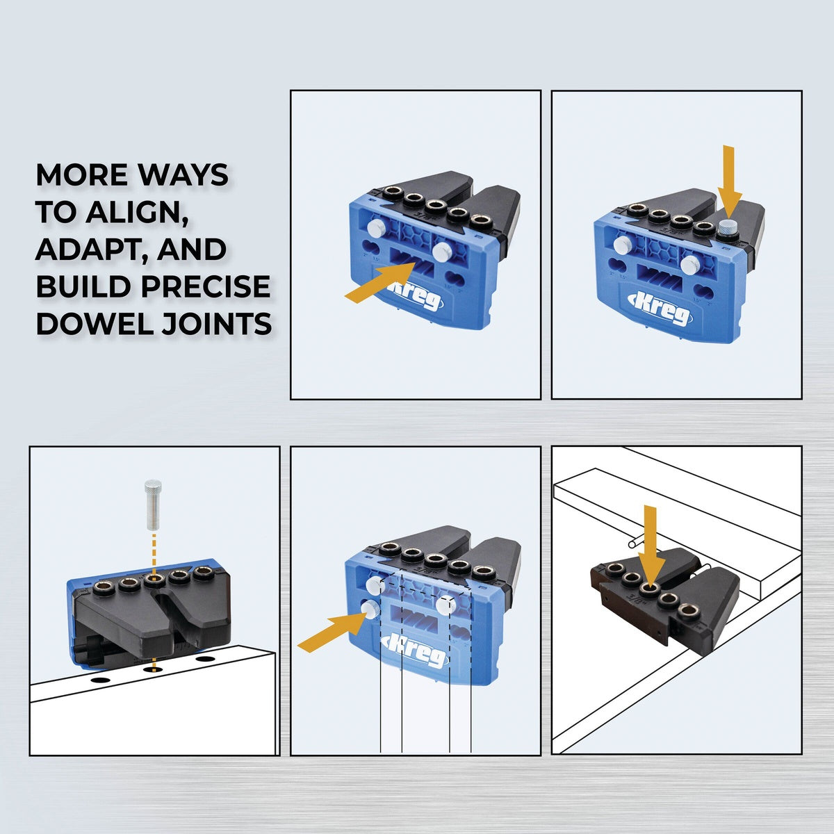 Kreg 1/4-in. and 3/8-in. Dowel Jig Kit for Wood Joinery (KHJD345)