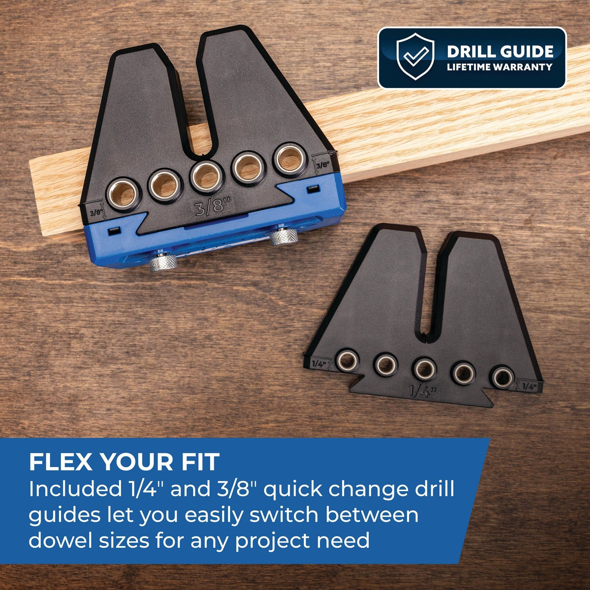 Kreg 1/4-in. and 3/8-in. Dowel Jig Kit for Wood Joinery (KHJD345)