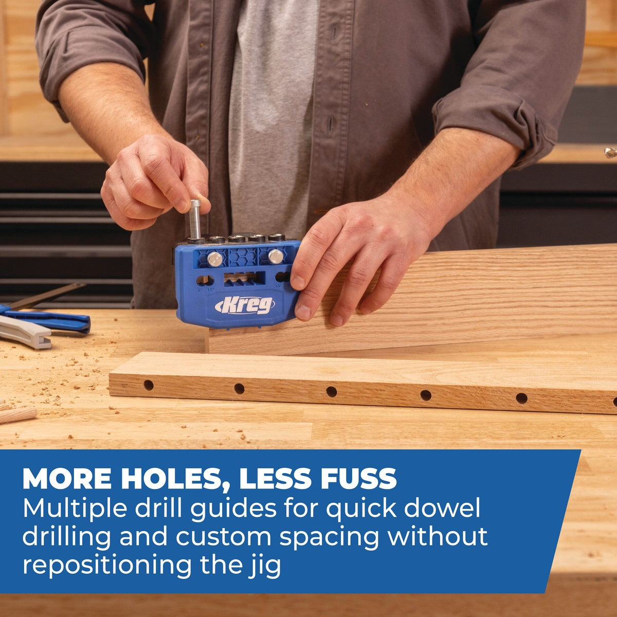 Kreg 1/4-in. and 3/8-in. Dowel Jig Kit for Wood Joinery (KHJD345)