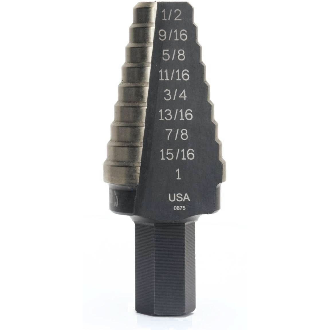 Irwin 10220CB Unibit Cobalt Alloy Steel #20 8 Step Drill Bit 9/16-in. - 1-in.