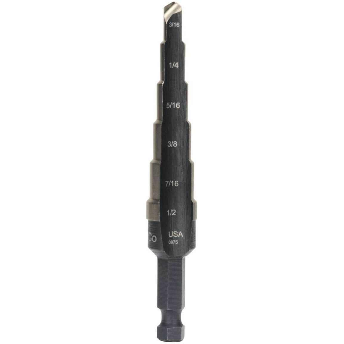 Irwin 10232CB Unibit Cobalt Alloy Steel #2 6 Step Drill Bit 3/16-in. - 1/2-in.