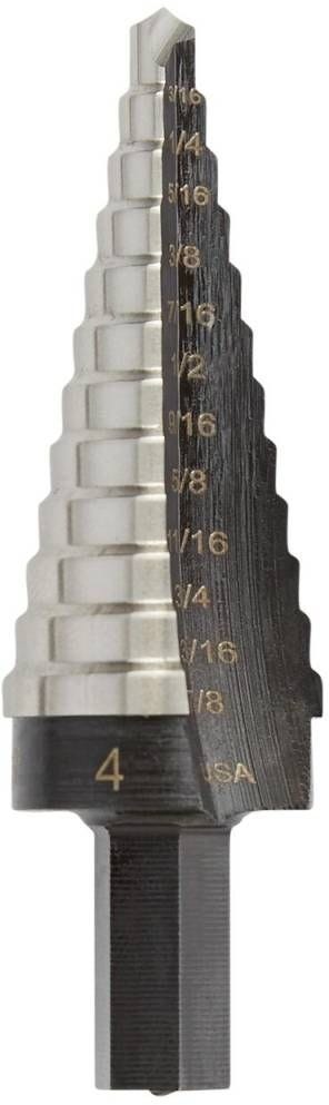 Irwin 10234 UNIBIT HSS #4 12 Step Drill Bit 3/16-in. - 7/8-in.