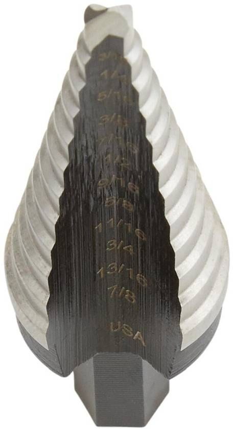 Irwin 10234 UNIBIT HSS #4 12 Step Drill Bit 3/16-in. - 7/8-in.
