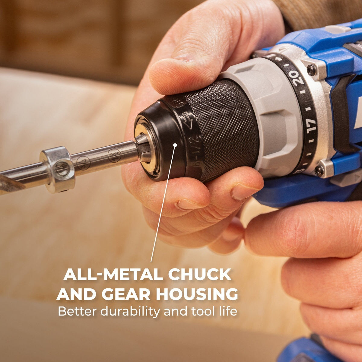 Kreg 20V Ionic Drive 1/2-in. Cordless Compact Drill Driver 2.0Ah Kit + Pocket-Hole Jig with VersaGrip Clamp