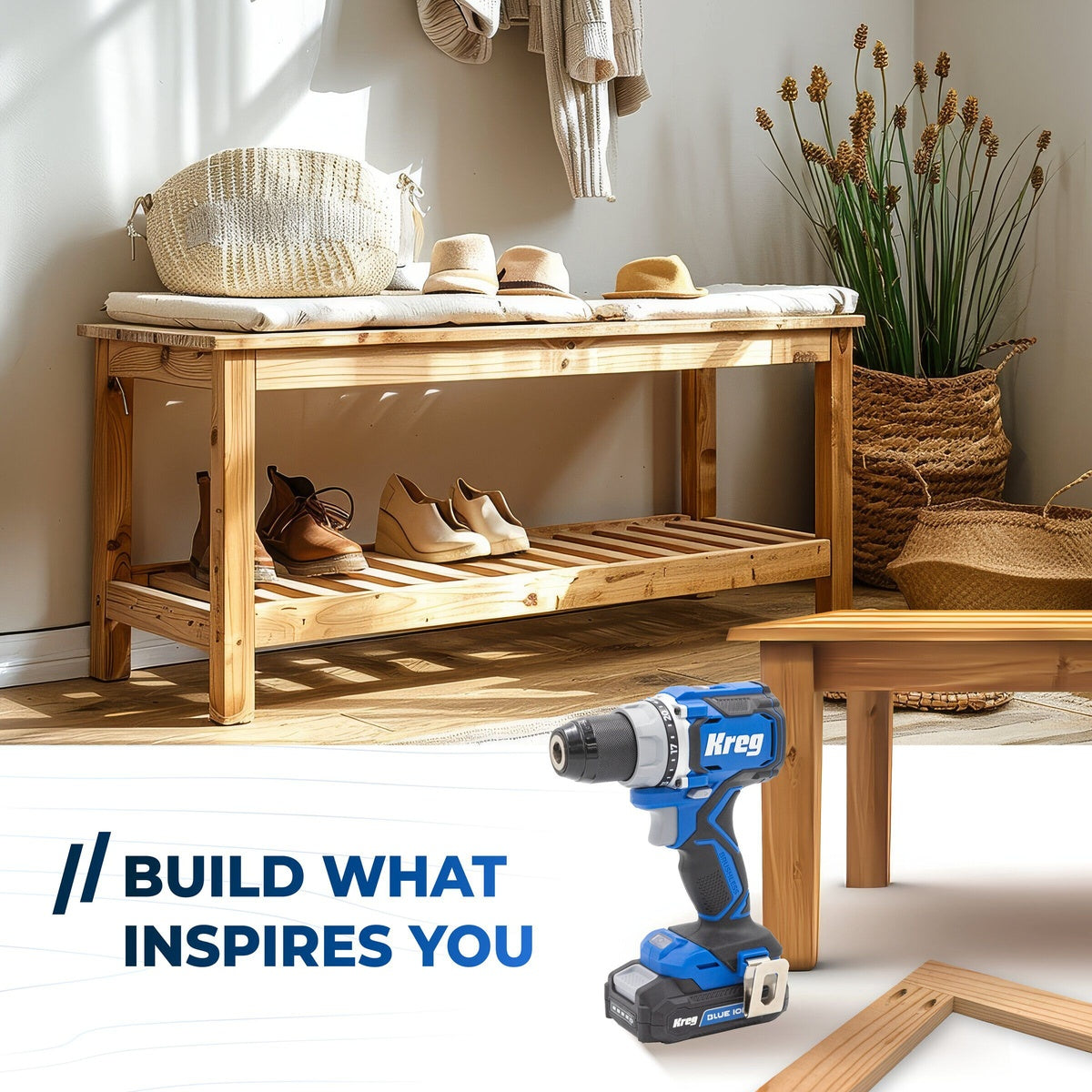 Kreg 20V Ionic Drive 1/2-in. Cordless Compact Drill Driver 2.0Ah Kit + Pocket-Hole Jig with VersaGrip Clamp