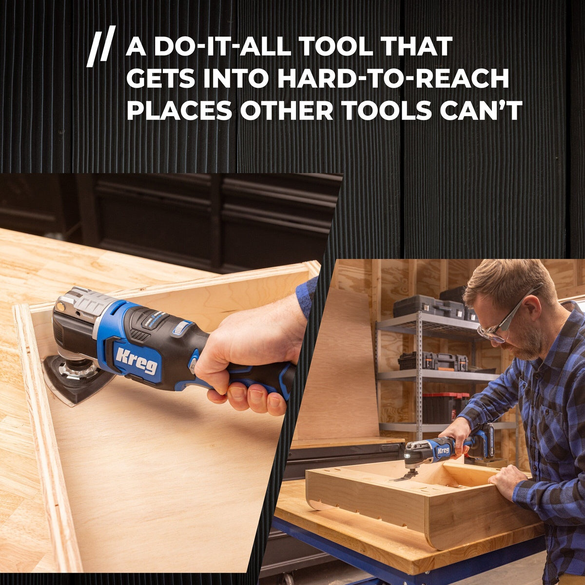Kreg 20V Ionic Drive Oscillating Multi-Tool, Tool Only (KPTMT100A)