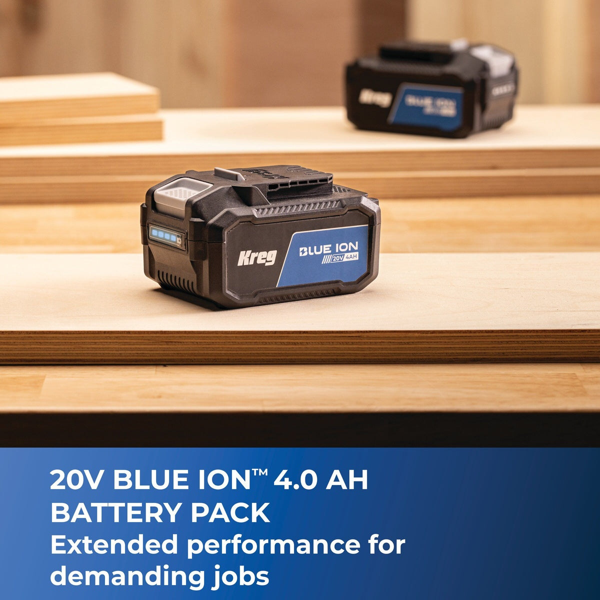 Kreg 20V 4.0Ah Blue Ion Battery Pack for Ionic Drive Tools (BATT4A)