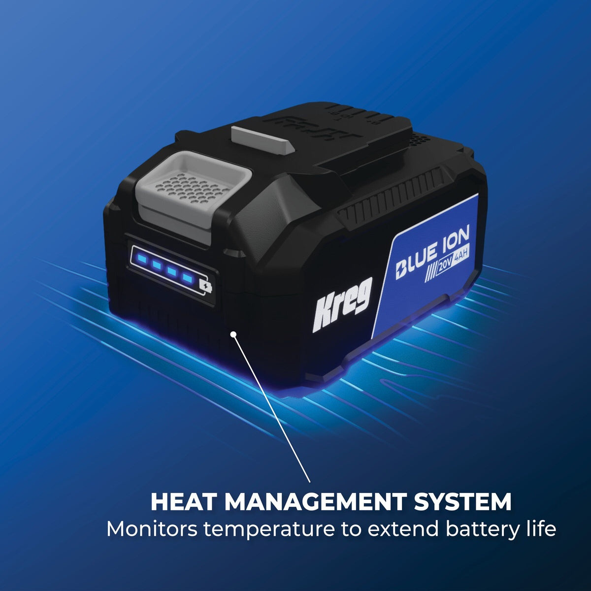 Kreg 20V 4.0Ah Blue Ion Battery Pack for Ionic Drive Tools (BATT4A)