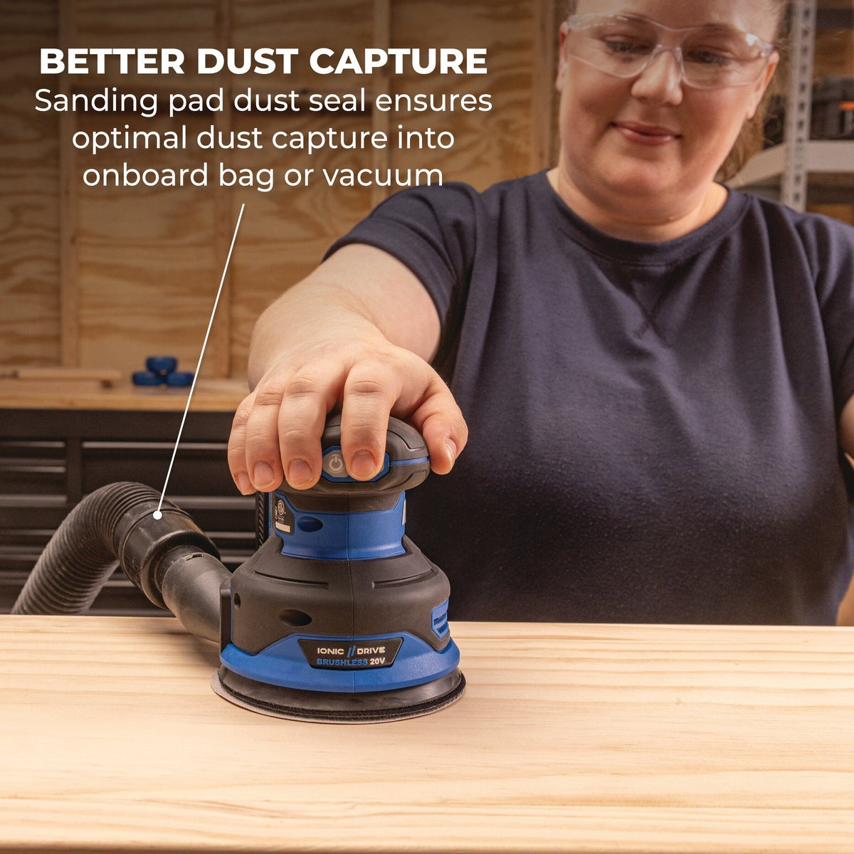 Kreg 20V 5-in. Cordless Brushless Random Orbit Sander, Tool Only (KPTRS500A)
