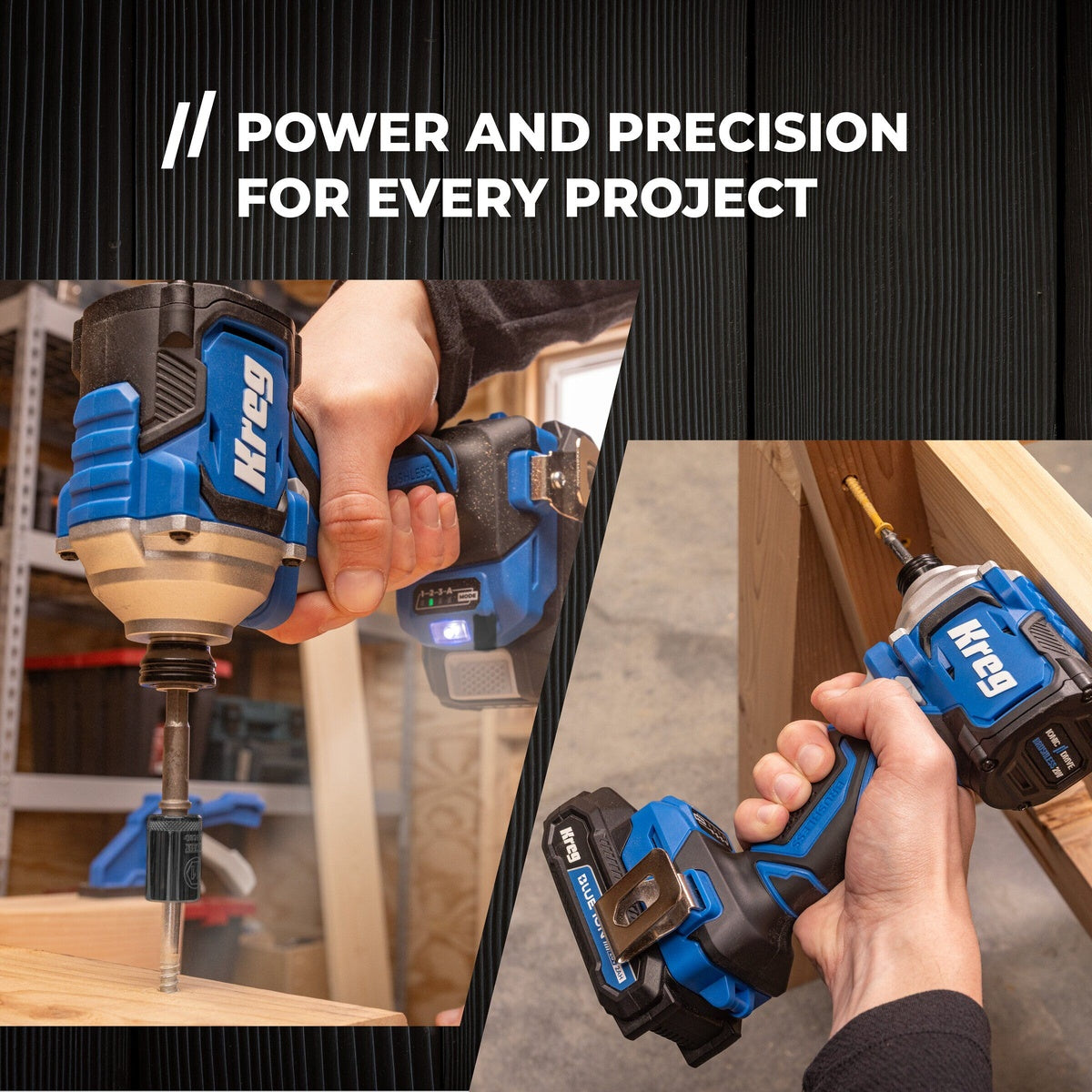 Kreg Ionic Drive 20V 1/4-in. Cordless Compact Impact Driver, Tool Only (KPTDV025A)