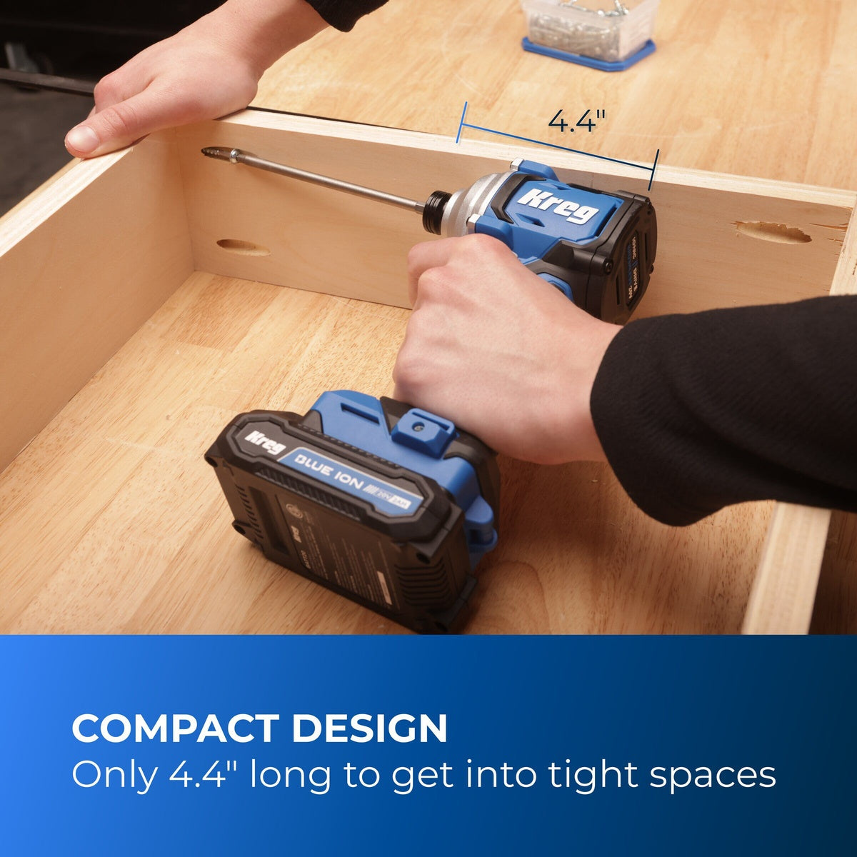 Kreg Ionic Drive 20V 1/4-in. Cordless Compact Impact Driver, Tool Only (KPTDV025A)
