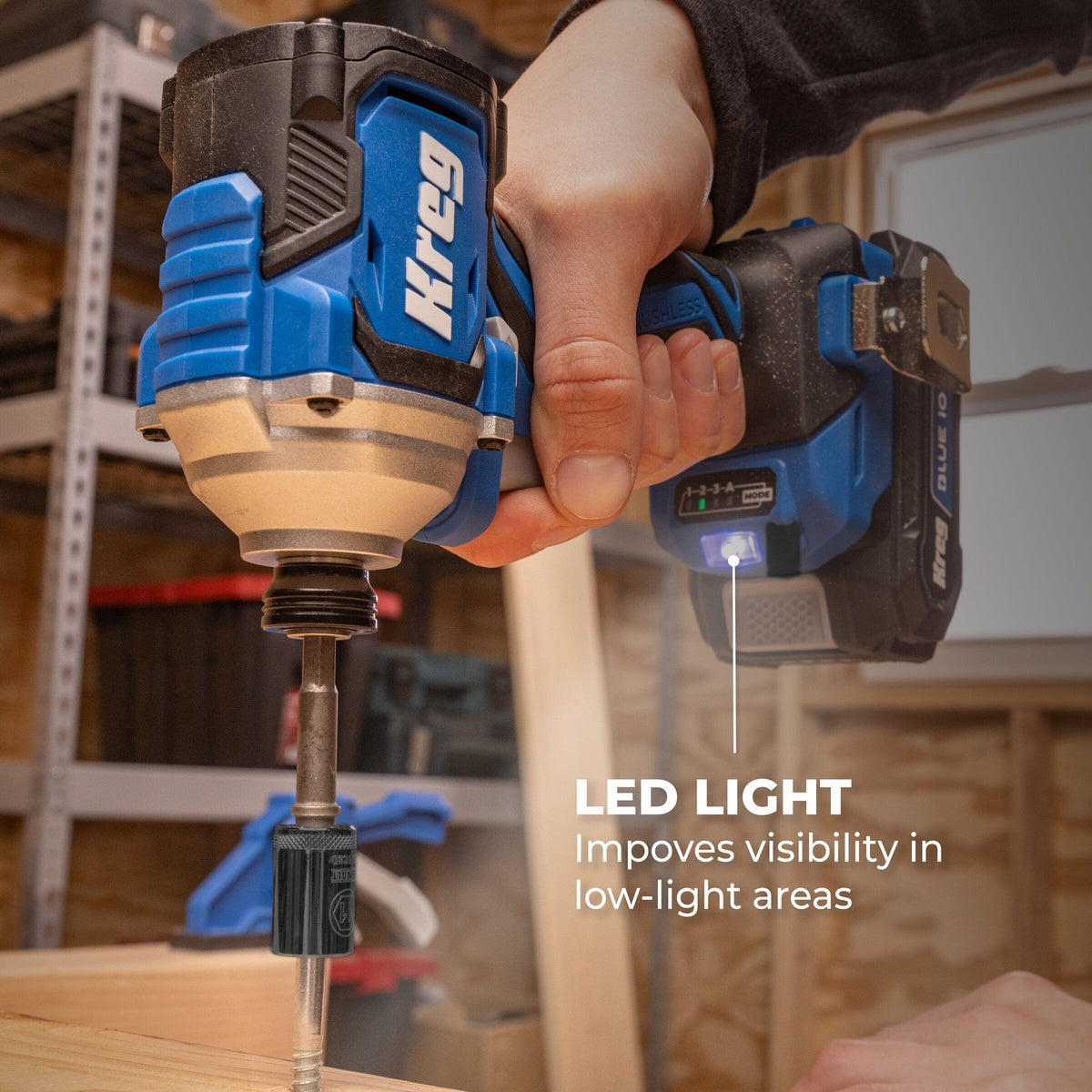 Kreg Ionic Drive 20V 1/4-in. Cordless Compact Impact Driver, Tool Only (KPTDV025A)