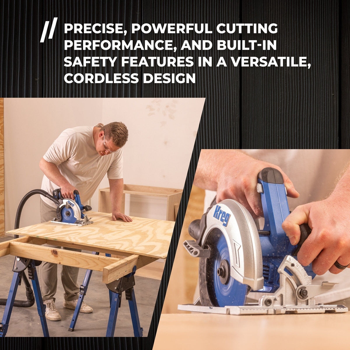 Kreg Ionic Drive 20V 7-1/4-in. Cordless Circular Saw, Tool Only (KPTCS725A)