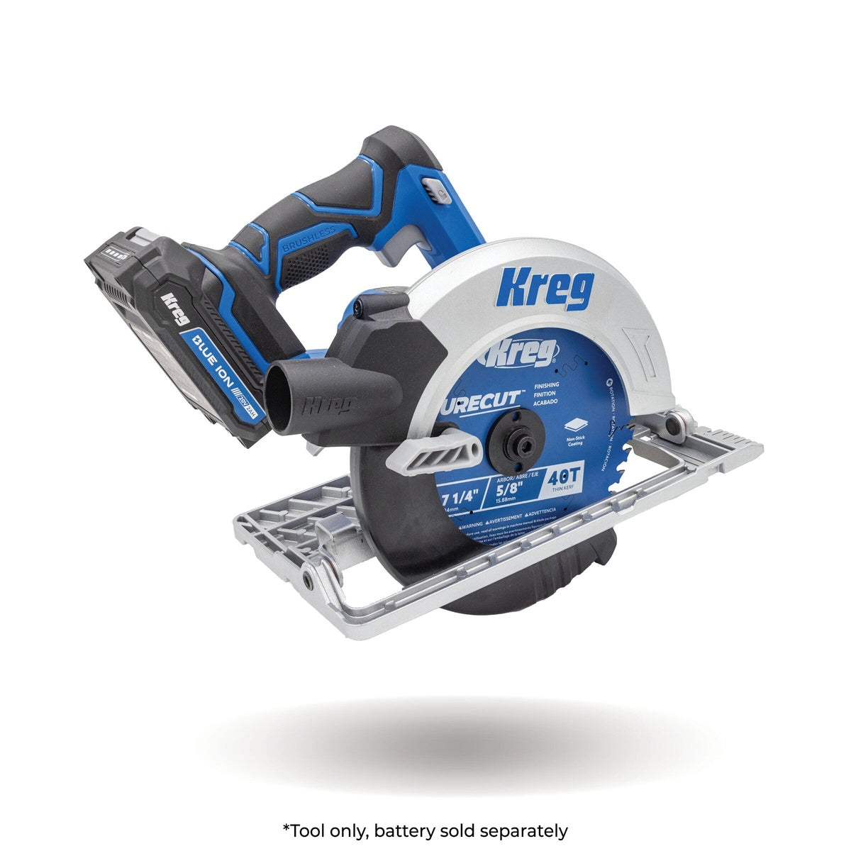 Kreg Ionic Drive 20V 7-1/4-in. Cordless Circular Saw, Tool Only (KPTCS725A)