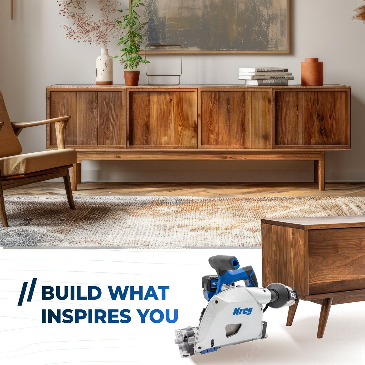 Kreg 20V Ionic Drive 6-1/2-in. Cordless Plunge-Cut Track Saw 4.0Ah Kit (KPTBPS100A)