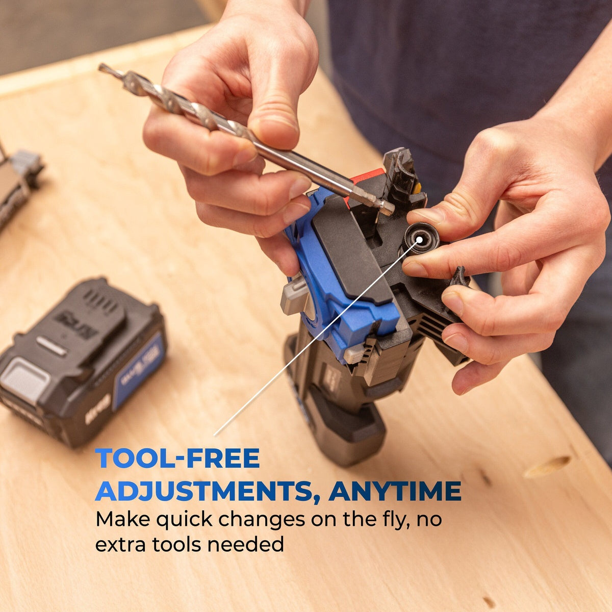 Kreg Rebel 20V Ionic Drive Brushless Cordless Pocket-Hole Joiner, Tool Only (KPTRB100A)
