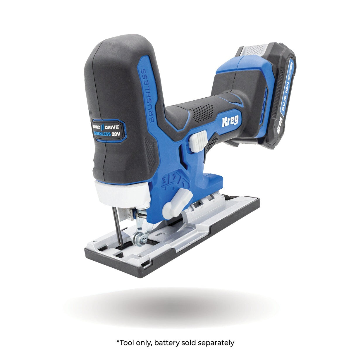Kreg 20V Ionic Drive Brushless Barrel Grip Jigsaw, Tool Only (KPTJS100A)