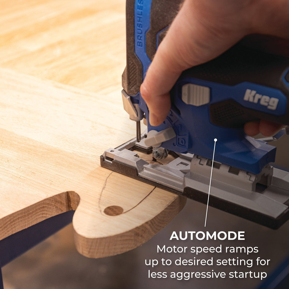 Kreg 20V Ionic Drive Brushless Barrel Grip Jigsaw, Tool Only (KPTJS100A)