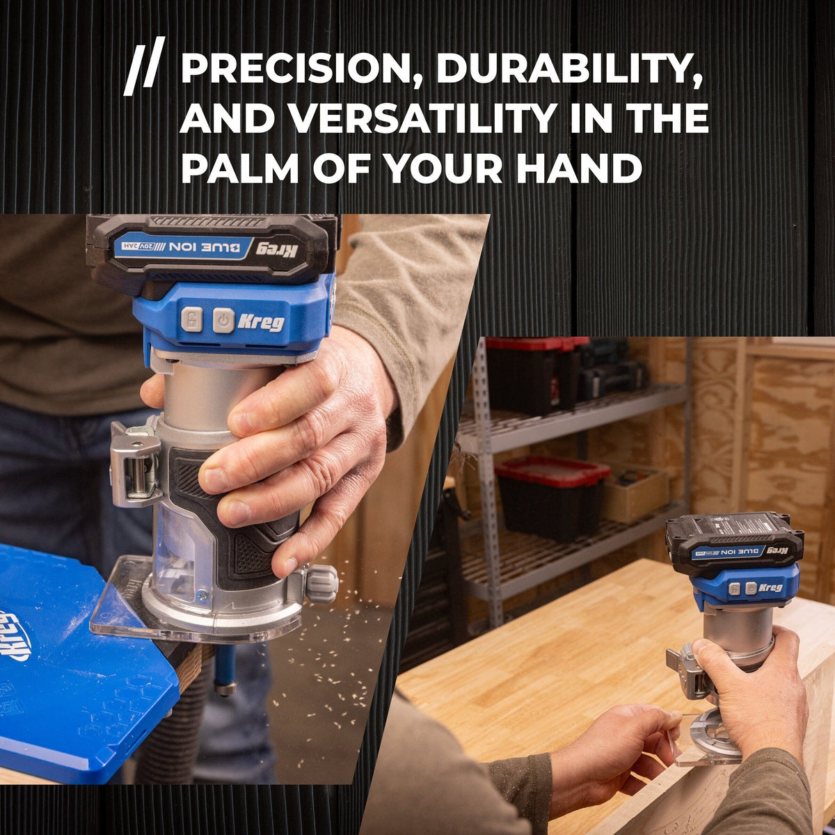 Kreg 20V Ionic Drive 1/4 in. Cordless Trim Router, Tool Only (KPTRT025A)