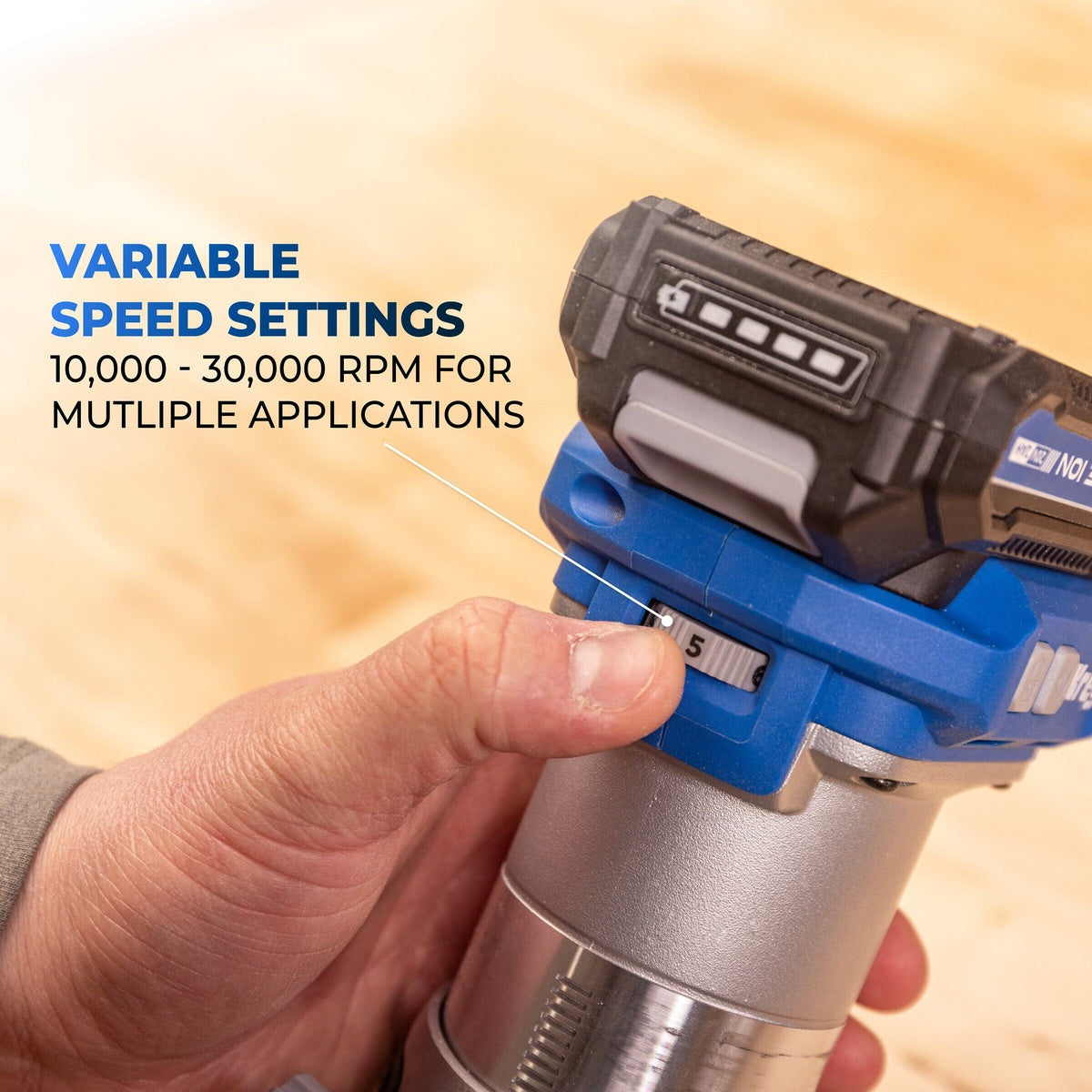 Kreg 20V Ionic Drive 1/4 in. Cordless Trim Router, Tool Only (KPTRT025A)