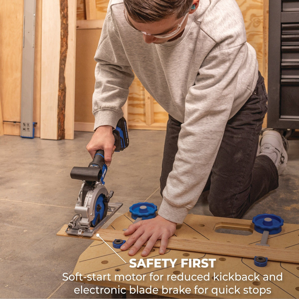 Kreg Ionic Drive 20V 4-1/2 in. Cordless Brushless Circular Saw, Tool Only (KPTCS450A)