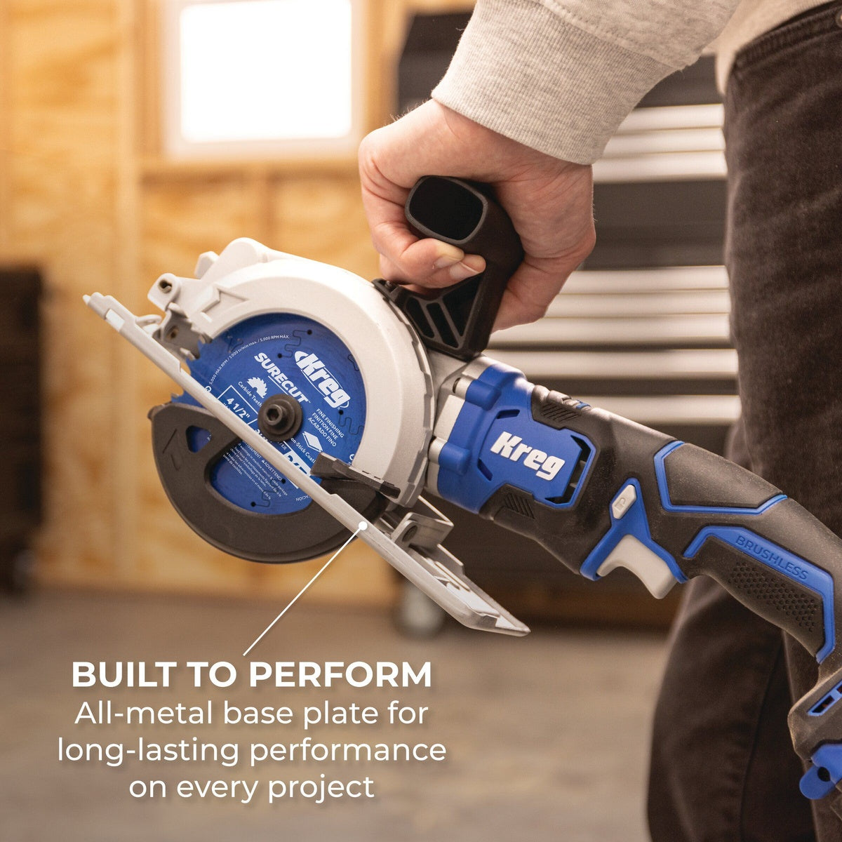 Kreg Ionic Drive 20V 4-1/2 in. Cordless Brushless Circular Saw, Tool Only (KPTCS450A)