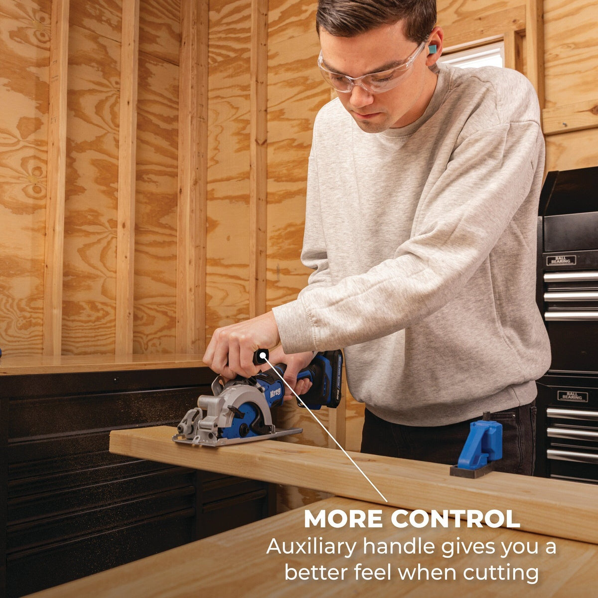 Kreg Ionic Drive 20V 4-1/2 in. Cordless Brushless Circular Saw, Tool Only (KPTCS450A)