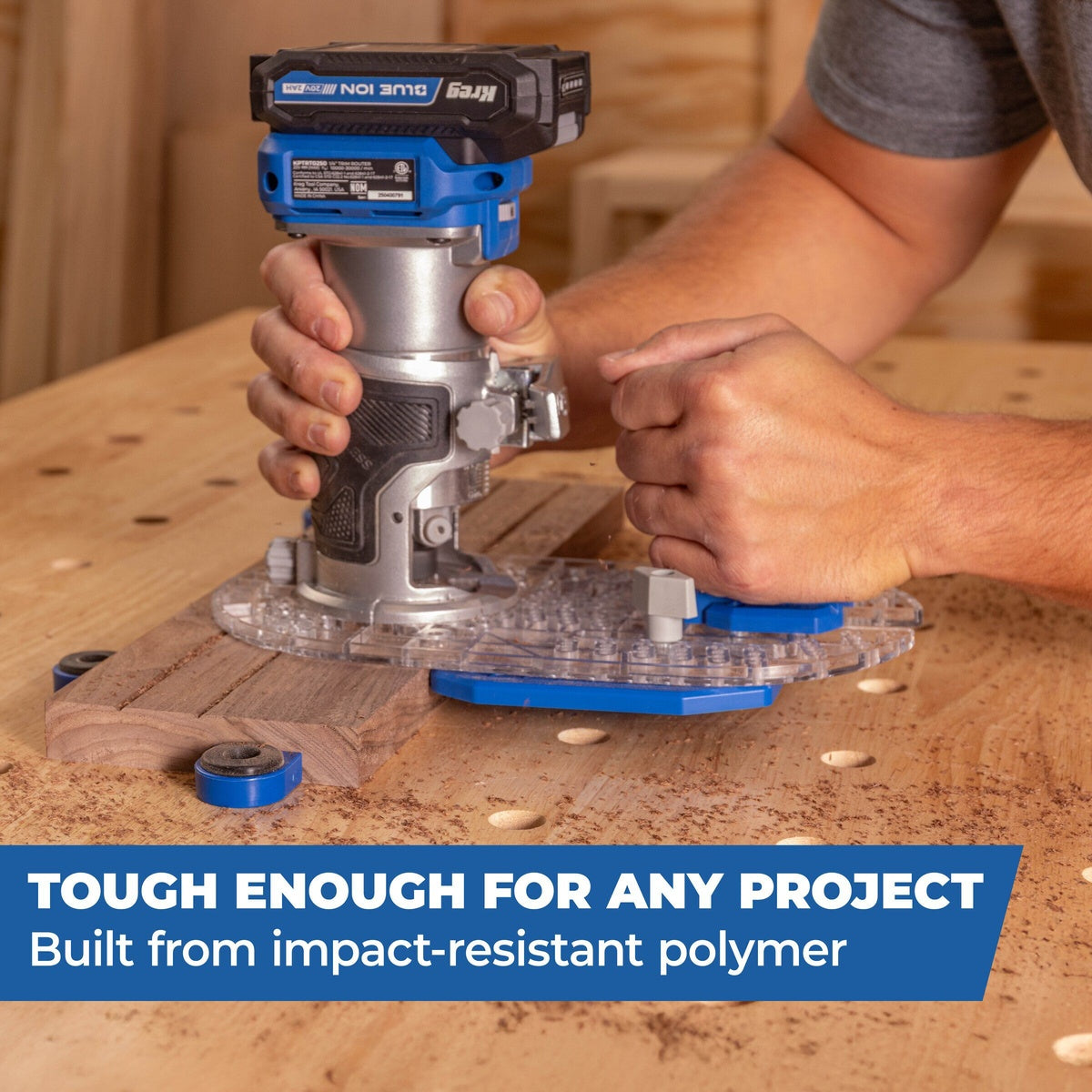 Kreg Trim Router Edge Guide Router Accessory for Dados, Grooves, and Circle Cuts (KRTBP150)
