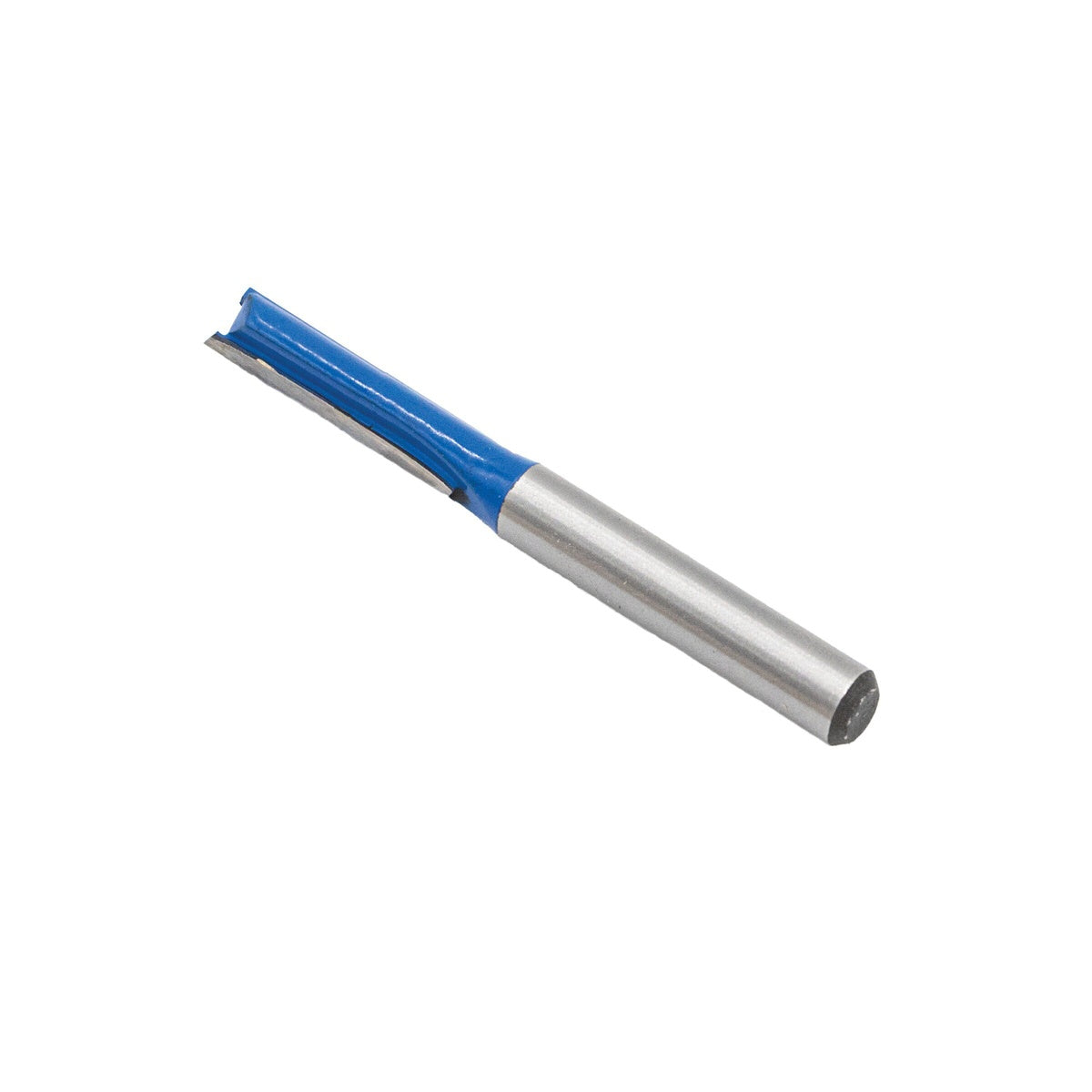 Kreg KRTCG150 1/4-in. Diameter 1/4-in. Shank Straight Bit angled product view highlighting the 1/4 inch shank for compact router and router table use