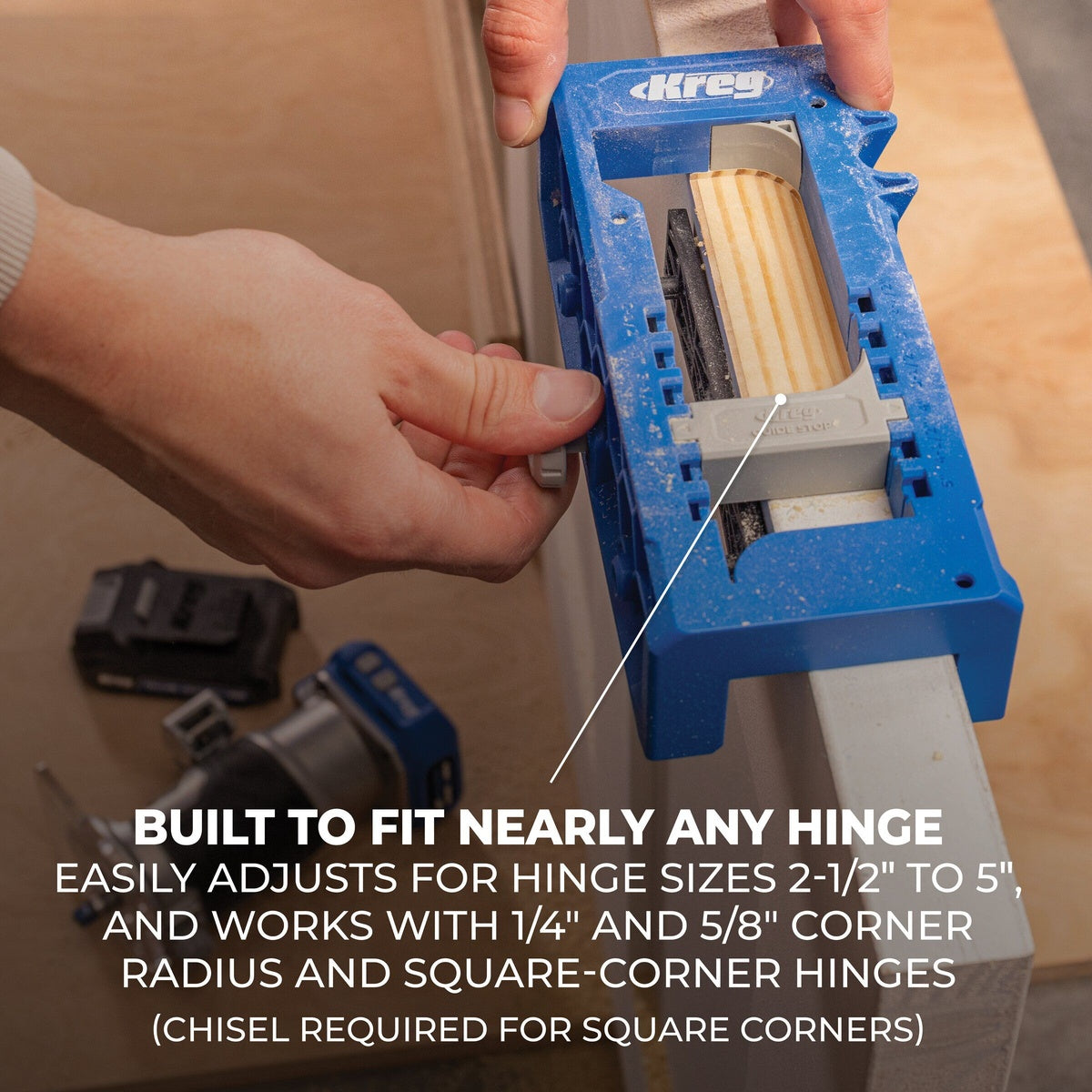 J Iページ 釘1.8kg Kreg Tool Door Hinge Routing Jig with 1/2-in. Straight Router Bit