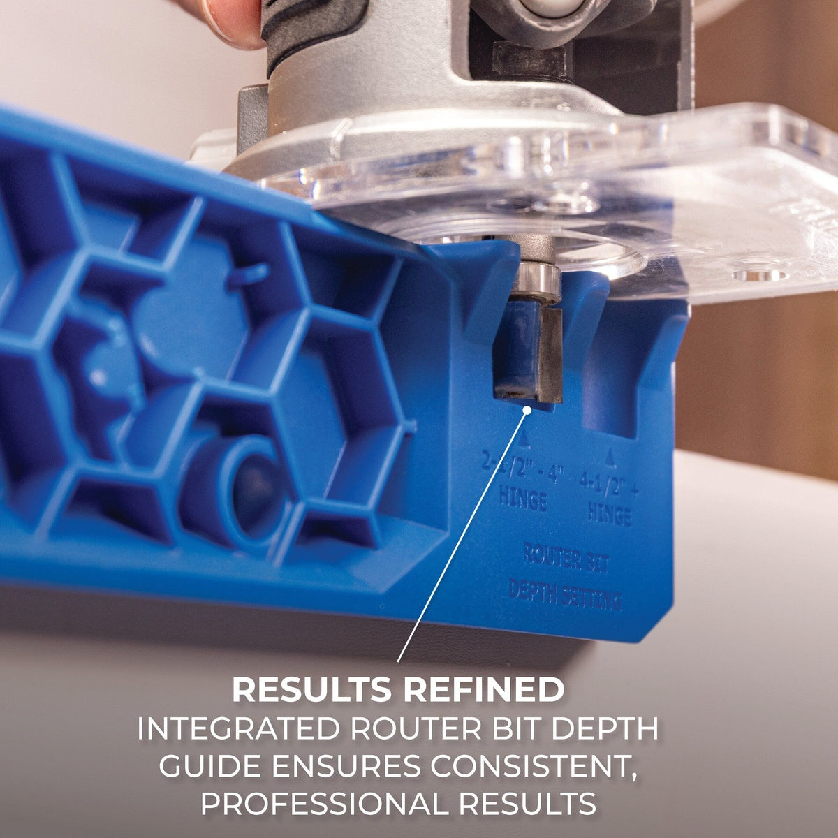 Kreg Tool Door Hinge Routing Jig with 1/2-in. Straight Router Bit
