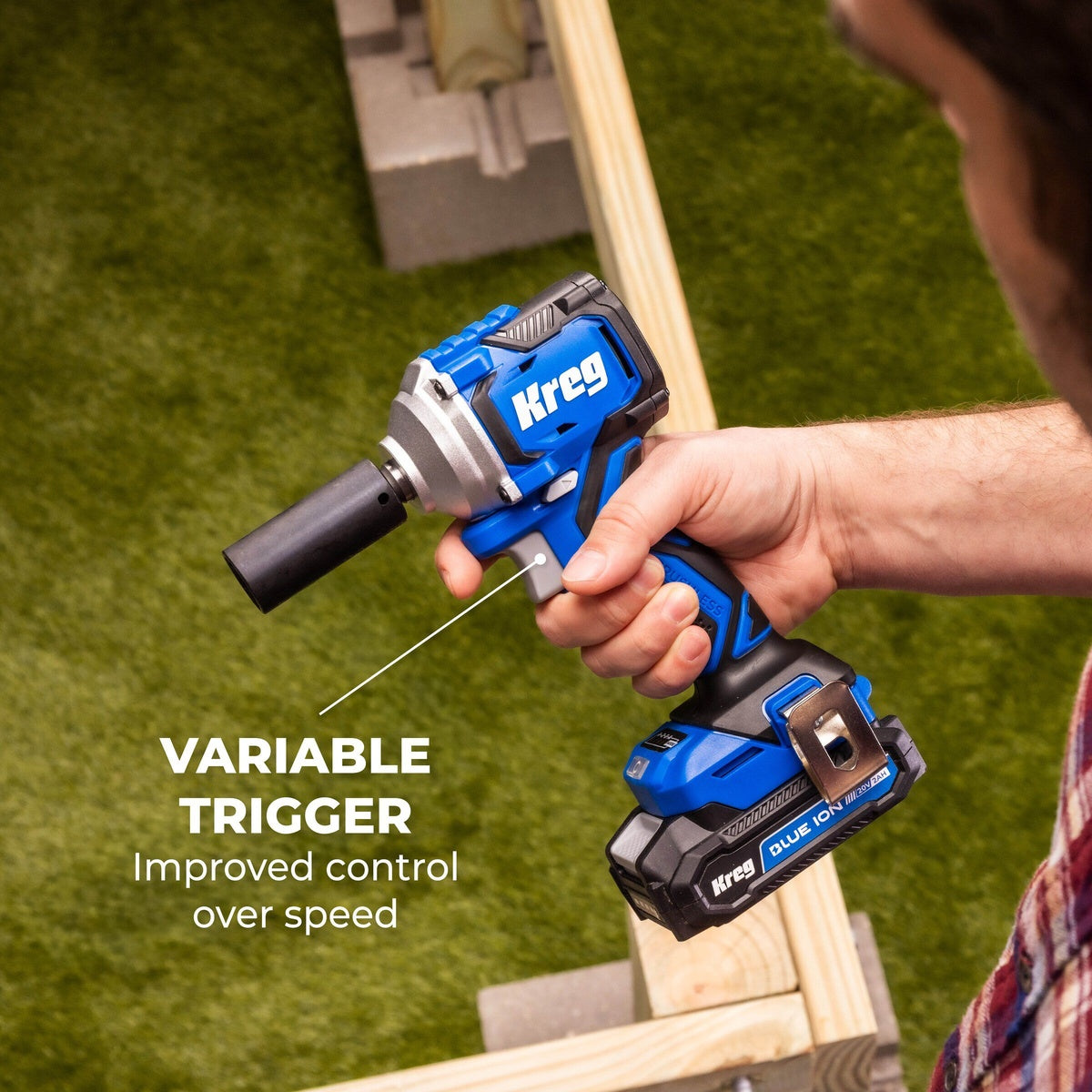 Kreg Ionic Drive 20V 1/2-in. Cordless Compact Impact Wrench, Tool Only (KPTCWR050B)