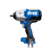 Kreg 20V Ionic Drive High Torque 1/2 inch Impact Wrench bare tool shown ready for socket work in shop or jobsite fastening applications