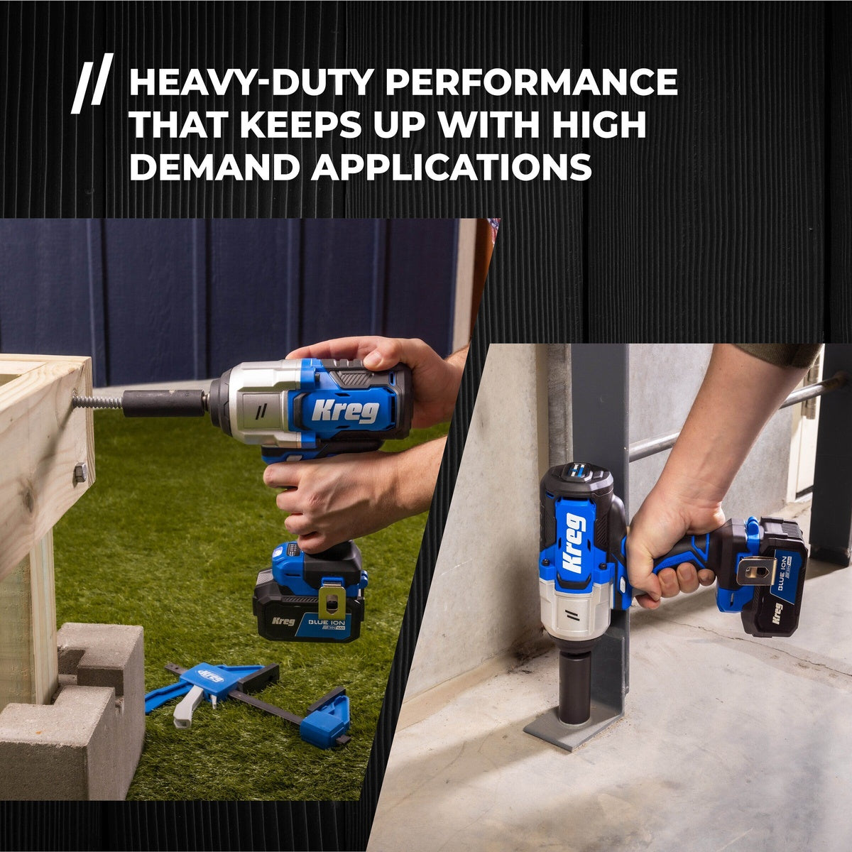 Kreg 20V Ionic Drive 1/2-in. Cordless High Torque Impact Wrench, Tool Only (KPTWR050B)
