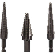Irwin 10502ZR Unibit High-Speed Steel Fractional Self-Starting Step Drill Bits 3 Piece Set