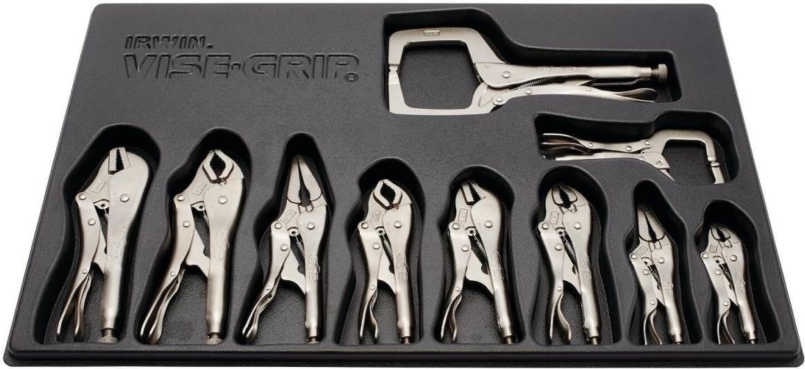 Irwin 1078TRAY VISE-GRIP Original Locking Tool Set with Tray 10-Piece