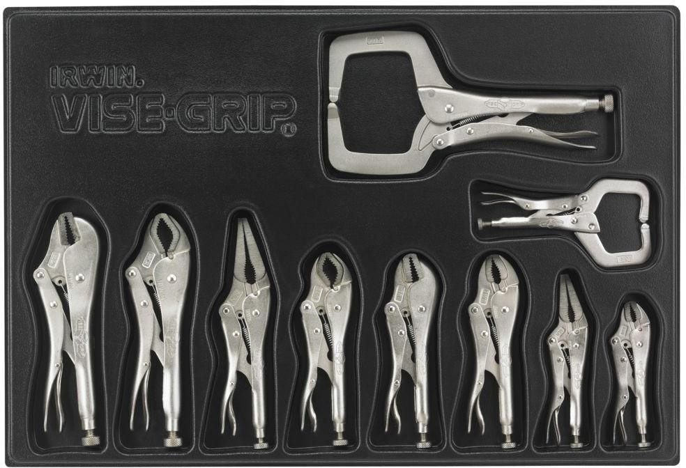 Irwin 1078TRAY VISE-GRIP Original Locking Tool Set with Tray 10-Piece