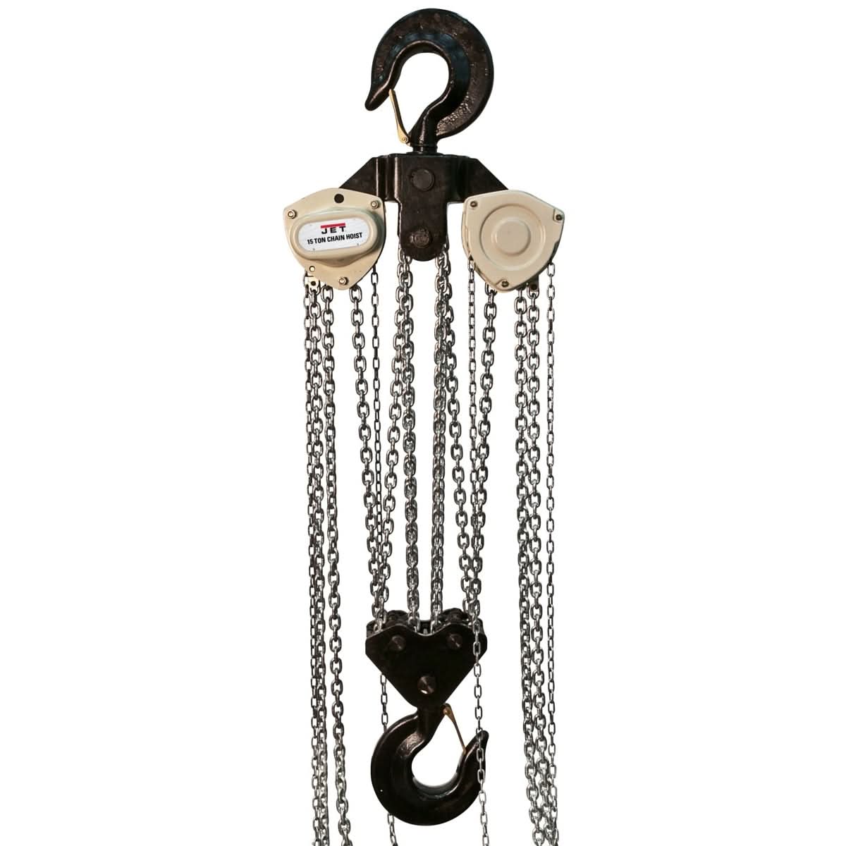 JET 109100 L-100 1500WO-20, 15-Ton Hand Chain Hoist With 20-Foot Lift & Overload Protection
