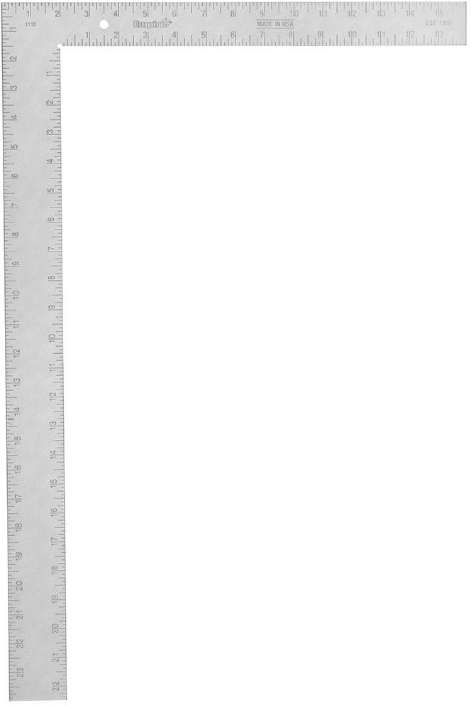 Empire 1110 24-in. x 16-in. Professional Tongue Framing Square