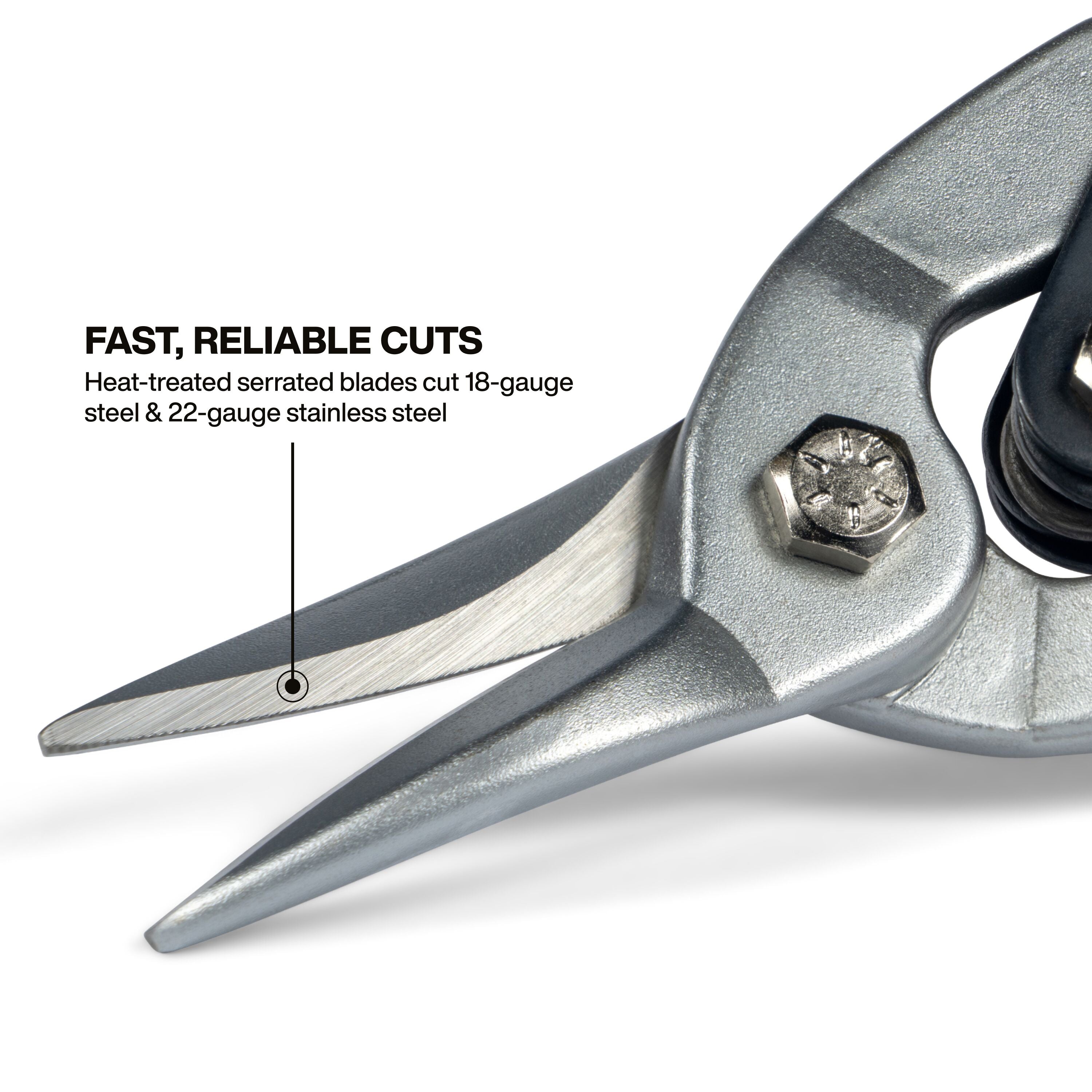 Klein Tools 1202S Aviation Snips with Wire Cutter, Straight