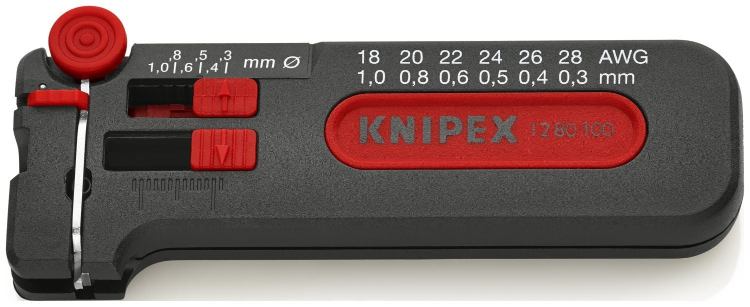 Knipex 12 80 100 SB Mini Wire Stripper 18-28 AWG