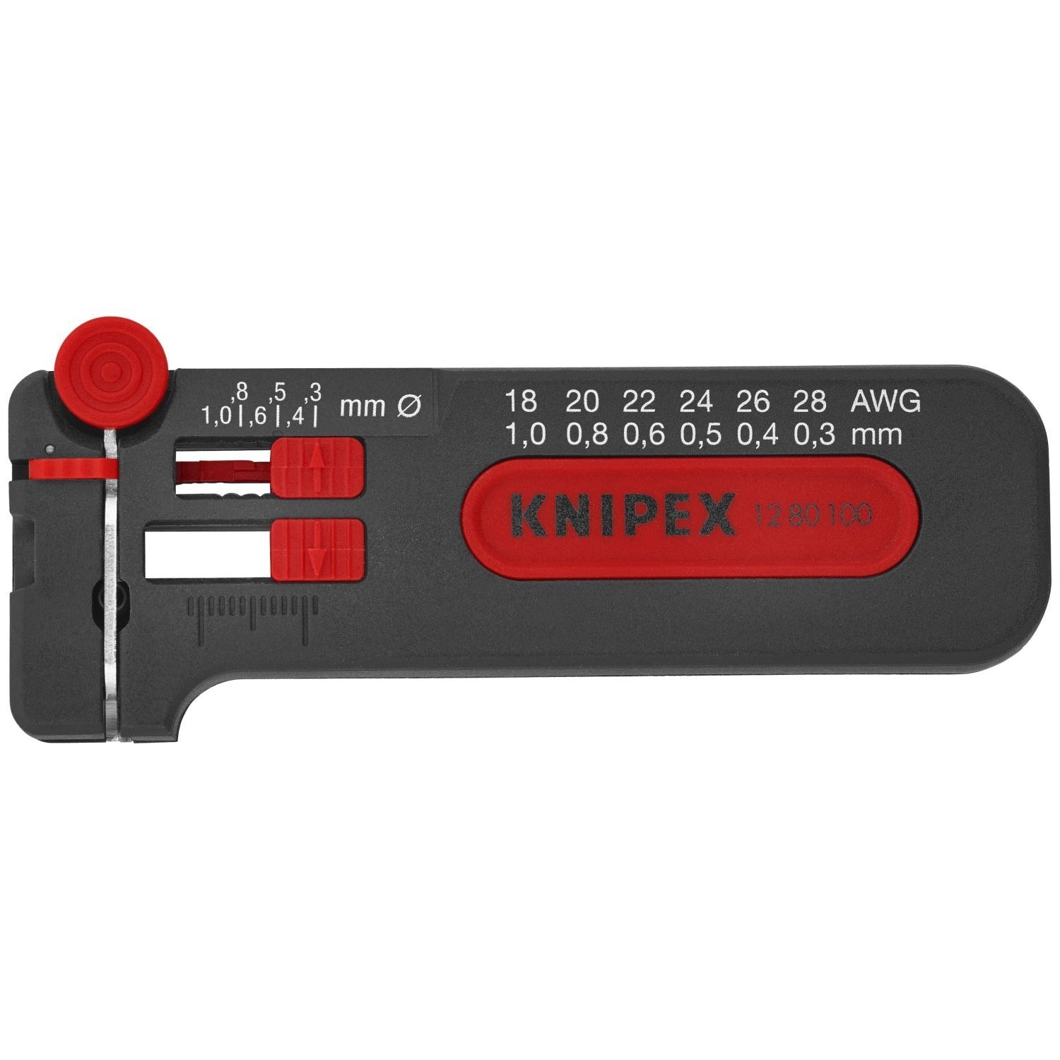 Knipex 12 80 100 SB Mini Wire Stripper 18-28 AWG