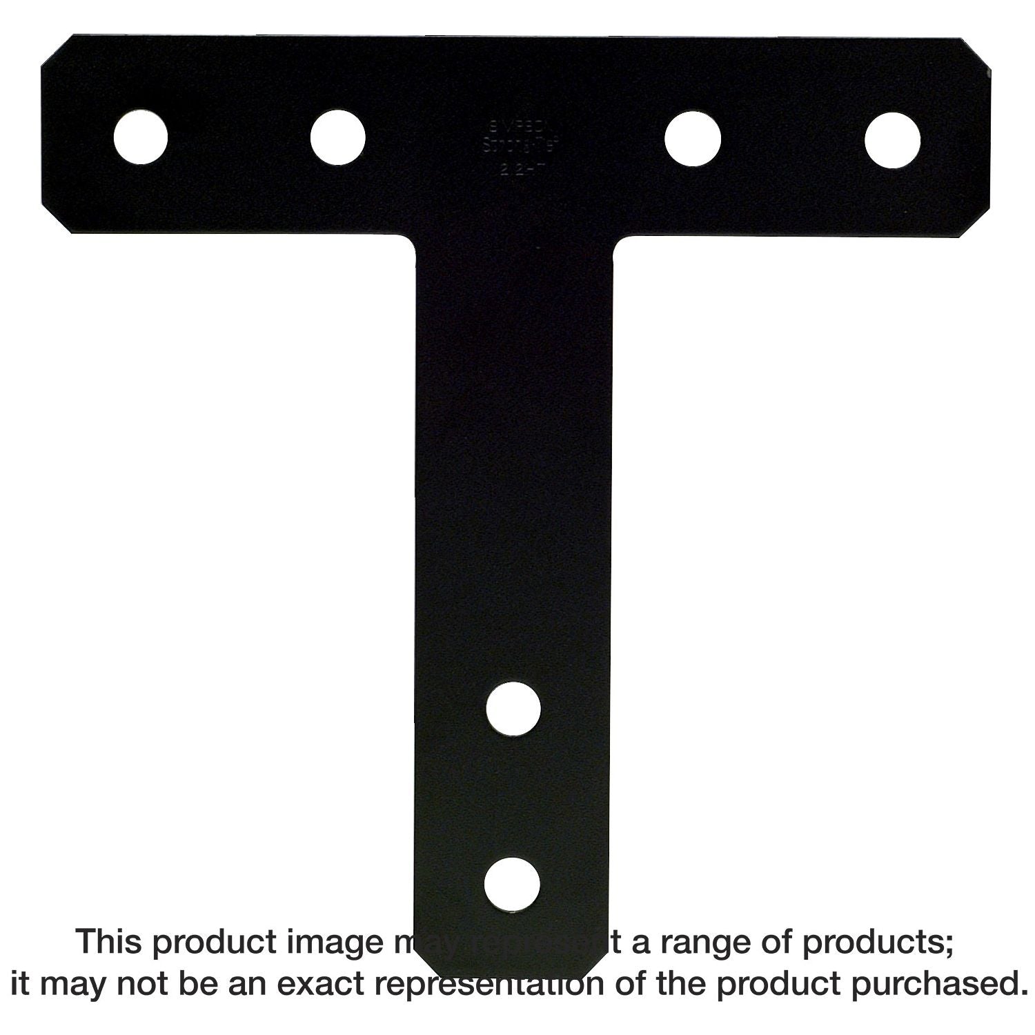 Simpson Strong-Tie 1212HTPC HTPC 12-in. x 12-in. 7-Gauge Black Powder-Coated Ornamental T Strap