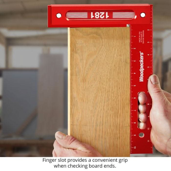 Woodpeckers 1281R-24 Precision Woodworking Square, 12 in. x 8 in. w/ Rack-It