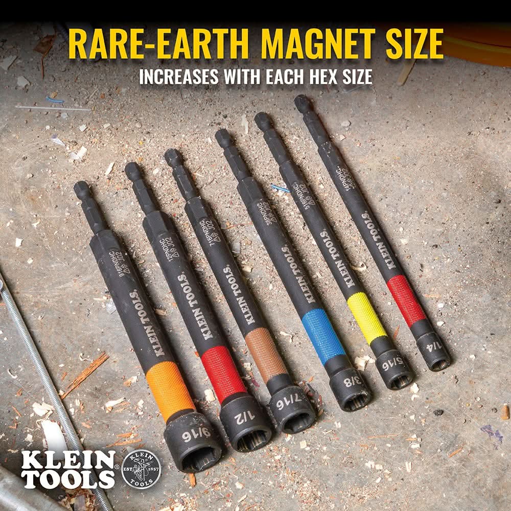 Klein Tools 12PNDC 1/2 in. Magnetic Color-Coded Power Nut Setter