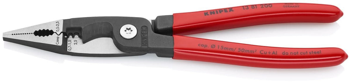 Knipex 13 81 200 6-in-1 Electrical Installation Pliers-Metric Wire