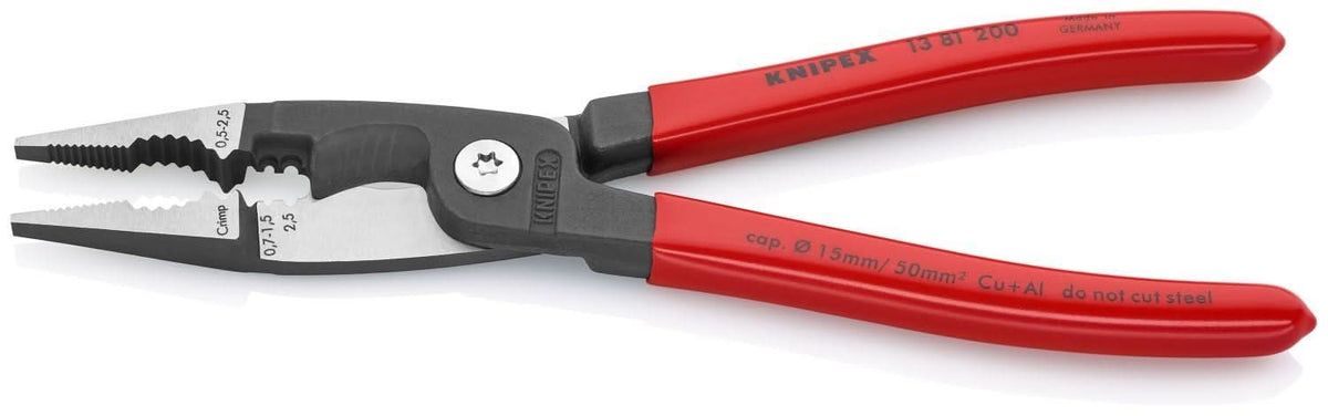 Knipex 13 81 200 6-in-1 Electrical Installation Pliers-Metric Wire