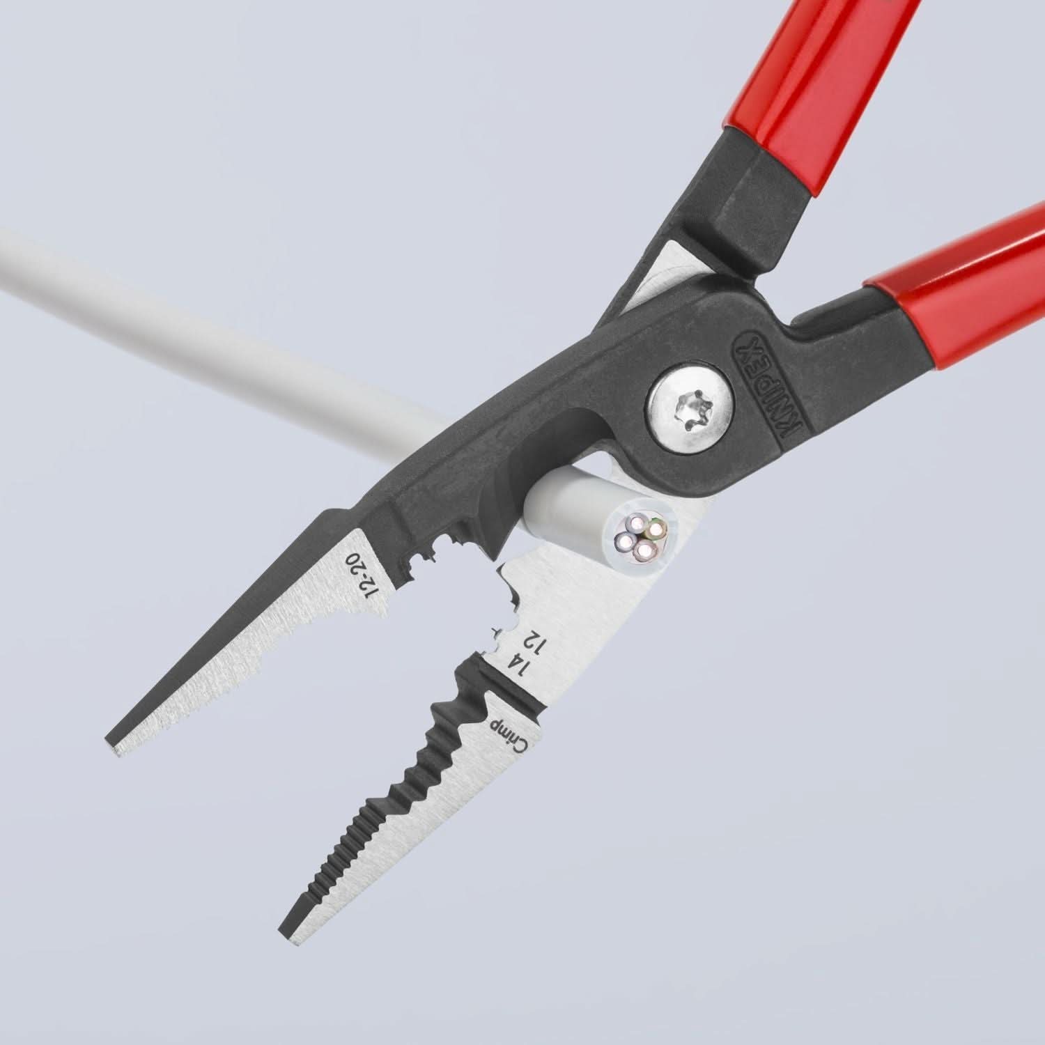 Knipex 13 81 8 6-in-1 Electrical Installation Pliers 12 and 14 AWG